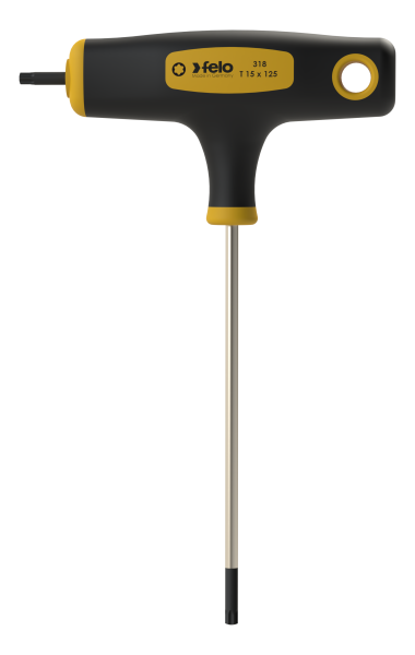 felo T-Griff mit Seitenabtrieb TORX® T 9 x 125